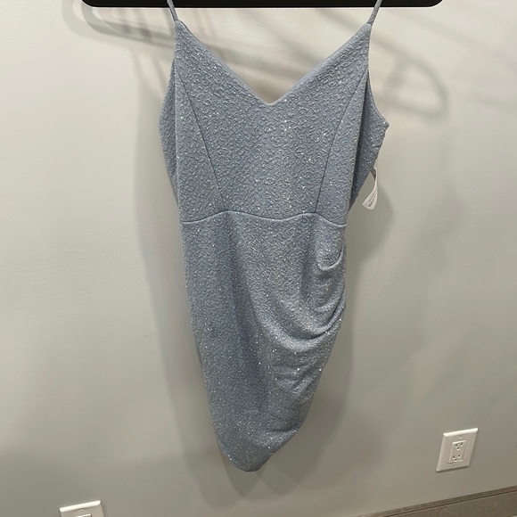Windsor size M NWT “Rhine and Shine Glitter Mini Dress” in light blue - Picture 6 of 7